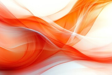 Poster - Flowing red and orange abstract design creates a sense of movement and energy in a vibrant artistic display