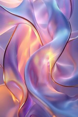 Wall Mural - colorful abstract image featuring soft flowing textures and radiant light effects