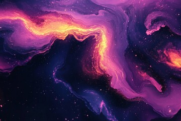 Poster - Vibrant cosmic swirl of colors depicting the beauty of the universe in cosmic abstract art