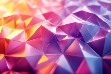 Poster - Colorful abstract geometric pattern evoking a vibrant three-dimensional texture with light reflections