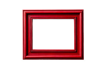Wall Mural - red wooden frame with a transparent background for display