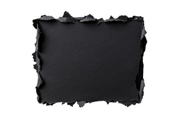 Wall Mural - torn black paper with jagged edges on a transparent background