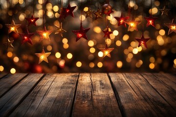Poster - Decorative stars and warm lights create a cozy ambiance for holiday gatherings during the winter season