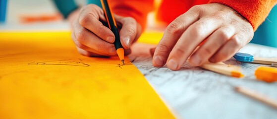 Aufkleber - Collaborative Innovation Closeup Gen Z Creatives Visualizing Strategic Solutions with Vibrant Design Thinking in Modern Hybrid Workspace Environments