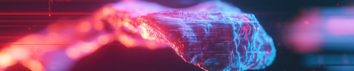 Poster - Futuristic AI Neural Network Visualization Dynamic Holographic Brain Model Revealing Advanced Machine Learning Insights in Cybernetic Digital Transformation Era