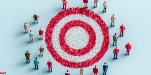 Fototapete - Precision Targeting Reimagined Minimalist Data Visualization of Demographic Segmentation with Strategic Micro-Positioning for Next-Gen Marketing Intelligence