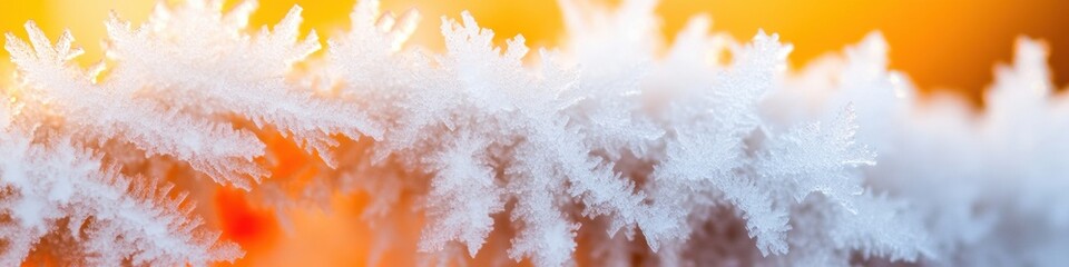 Aufkleber - Crystalline Winter Macro Ethereal Hoarfrost Transformation - Climate-Responsive Nature Capturing Ephemeral Atmospheric Design Phenomena