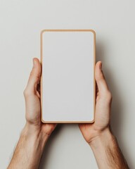 Aufkleber - Minimalist Digital Mockup Clean Design Technology Tablet Display with Ergonomic Hand Grip - Next-Gen User Experience in Sleek Mobile Interface Prototype