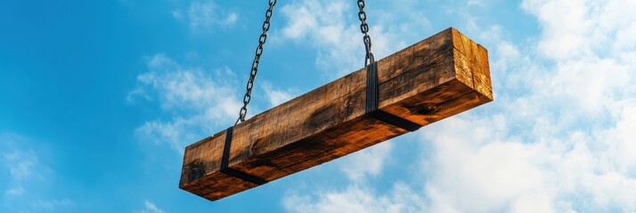 Aufkleber - Urban Industrial Renaissance Reclaimed Timber Engineering - Sustainable Construction Innovation Revealing Architectural Potential through Minimalist Structural Design