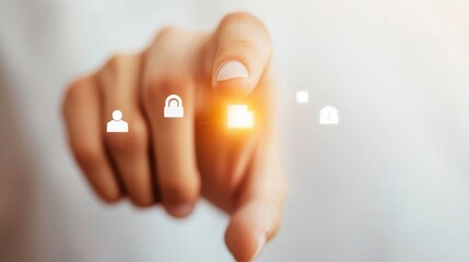 Leinwandbilder - Seamless Digital Integration Futuristic User Experience with Intuitive Touch Interface Showcasing Unified Network Connectivity and Smart Technology Ecosystem