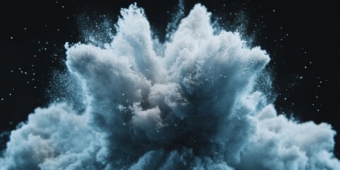 Aufkleber - Quantum Disruption Visualization High-Fidelity Particle Explosion Dynamics in Cinematic 8K - Innovative VFX Design for Tech Marketing and Creative Industries