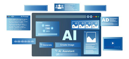 ai content generator. interaction with the ai assistant to solve some tasks more easily. image gener