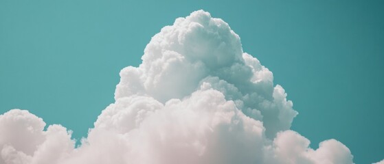 Fototapete - Minimalist Cloudscape Serene Sky Digital Aesthetic for Climate-Tech Branding, Weather Forecasting, and Eco-Conscious Design Solutions
