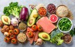 © Ezio17 - Heart-Shaped Bowl of Fresh Fruits and Vegetables – Healthy Food Concept, Colorful Superfoods in Heart Dish – Nutritious Diet and Wellness Stock Photo, ai generated healthy food concept