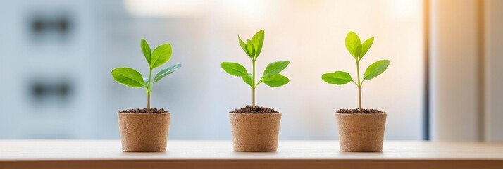 Poster - Minimalist Green Investment Growth Eco-Friendly Financial Seedlings Symbolizing Sustainable Wealth Development and Regenerative Business Strategy