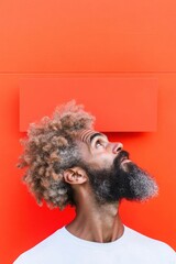 Poster - Vibrant Minimalist Portrait Expressive Gen Z Creativity with Bold Color Blocking, Contemporary Urban Cultural Identity and Emotional Authenticity
