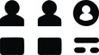 © Abu hamed shah - User profile icon set. Profile, people silhouette, person, avatar, sign up button vector collection