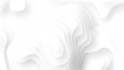 Wall Mural - abstract white paper cut grey shadow background vector illustration. curved layers and shadow. paper