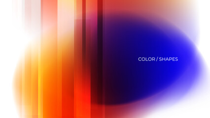 Poster - Abstract background. Defocused bright colors. Vertical lines. Futuristic blurred vibrant color gradients for creative graphic design. Vector illustration.