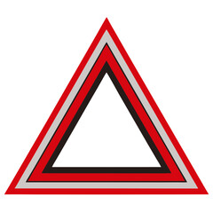 Wall Mural - a red triangle with grey and black outlines. the image features a geometric shape, which is often us