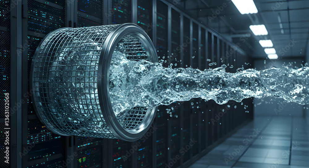 Data Center's Water Cooling: A visual representation of a data center's ...
