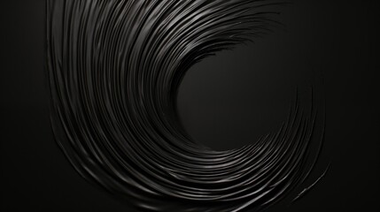 Wall Mural - ai-generated abstract black wave pattern with a smooth, flowing texture