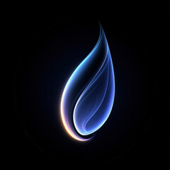 Wall Mural - blue flame isolated