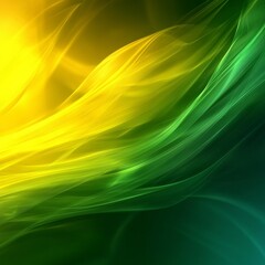 Fototapete - Abstract Flowing Lines in Yellow and Green: Gradient Background for Modern Design Elements