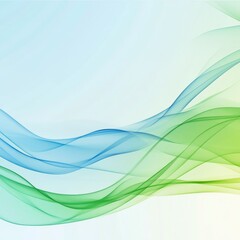 Aufkleber - Abstract Gradient Waves: Serene Motion of Blue and Green Elegance for Creative Backgrounds and Digital Art Projects