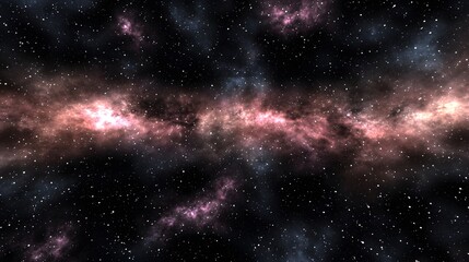 Wall Mural - Vast Cosmic Canvas Featuring Colorful Nebulae and Twinkling Stars in the Dark Universe