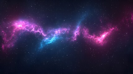 Wall Mural - Colorful Galactic Nebula with Twinkling Stars in a Vast Cosmic Space