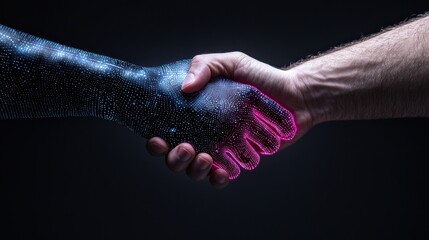 Aufkleber - A hand is shown with a pink and blue glow
