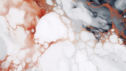 Wall Mural - luxurious marble texture blending white and brown colors, resembling a snowy landscape