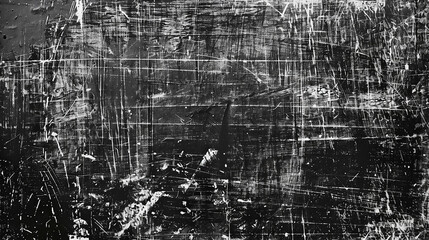Wall Mural - distressed black and white grunge texture with an abstract pattern, ideal for backgrounds that need 