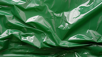 Wall Mural - crumpled green paper texture background with various shades and shadows creating depth and green cru