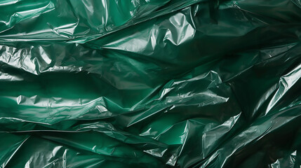 Wall Mural - crumpled green paper texture background with various shades and shadows creating depth and green cru