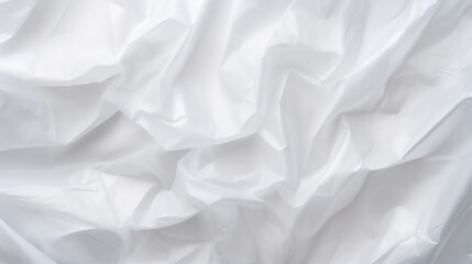 Wall Mural - abstract white crumpled surface with smooth shadows creating a with soft shadows and highlights. cru