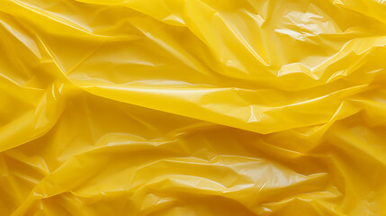 Wall Mural - abstract close-up of smooth flowing bright yellow fabric with subtle wrinkles and folds smooth yello