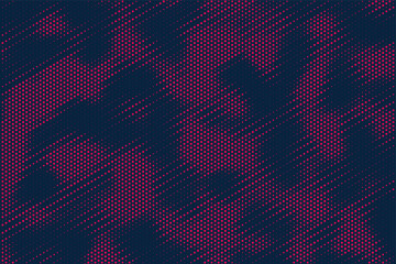 Leinwandbilder - Triangular Halftone Texture Retro wave Vector Geometric Technology Abstract Background. Half Tone Triangles Retro Burgundy Red Pattern. Minimal 80s Style Dynamic Tech Structure Wallpaper	