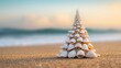 © NKFrame - Seashell Christmas Tree Beach Sunrise Composition
