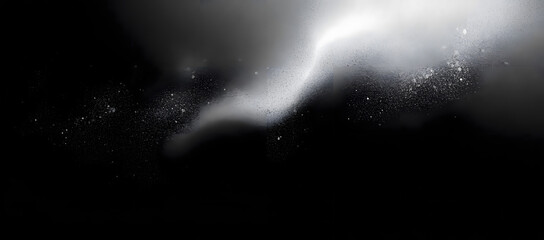 Wall Mural - black grainy gradient background, dark white gray monochrome abstract noise texture banner header ba