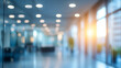 © Mahmud - 'Beautiful blurred background of a light, modern office interior featuring panoramic windows that allow natural light to flood the space, complemented by elegant lighting fixtures.