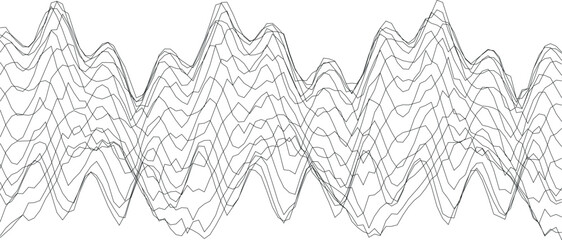 Abstract line wave pattern for modern design and art projects.