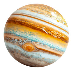 Wall Mural - exploring jupiter's mysteries outer space digital cosmic view isolated on transparent background