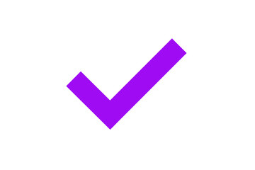 Wall Mural - purple right check mark icon