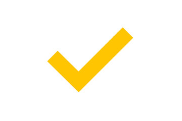 Wall Mural - yellow check mark on transparent background for online web, app, ui design, app, logo