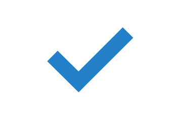 Wall Mural - blue check mark icon transparent background