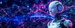 © Burak - 3D humanoid AI robot metaverse cyberspace digital world background revolution artificial intelligence automated digital technology industry 4.0, humanoid concept Neural Connections Cybernetic Networks