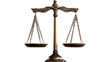 © Maestro - Golden scale of justice with chains, isolated legal symbol, cut out transparent