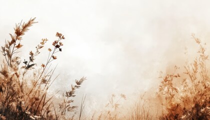 Poster - Beautiful watercolor background with rich brown hues ideal for nature-themed design projects and modern decoration needs